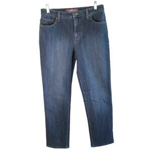 Gloria Vanderbilt Women's Amanda Mid Rise Straight Leg Blue Jeans Size 6 Short